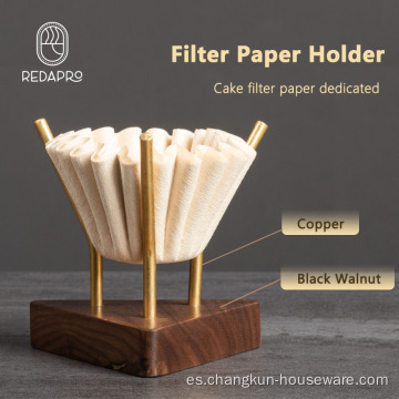 Soporte de filtro de papel desechable para estante de filtro de café V60